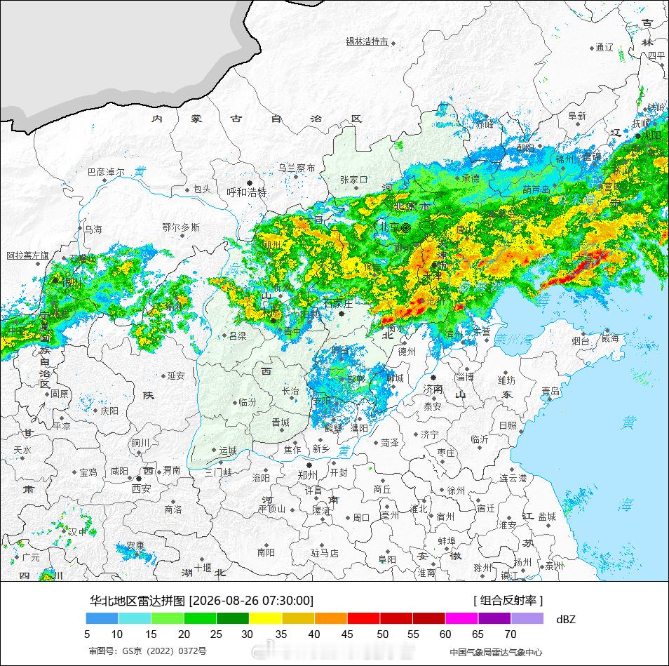 气象观察团昨天下午以来，京津冀附近是出现了中到大雨，部分地区暴雨，河北沧州局地