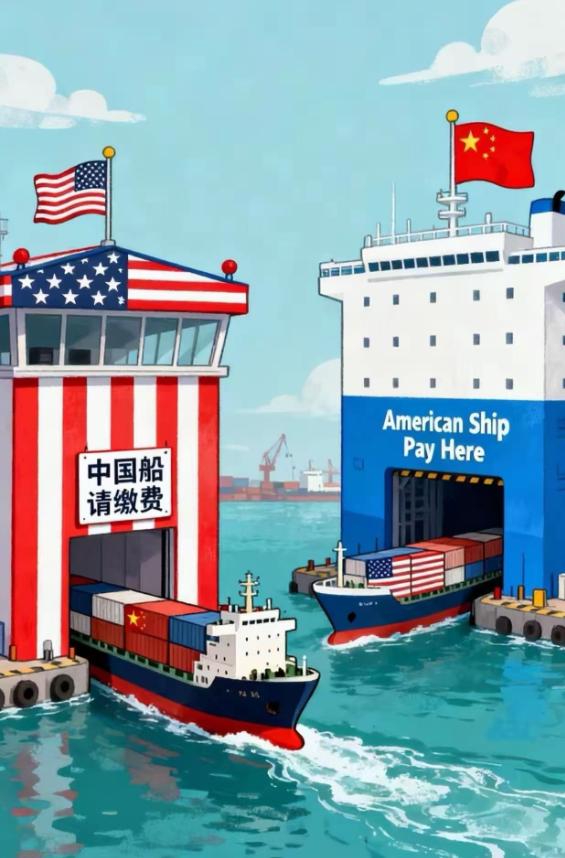 又现阳谋，中美准备互征的港口费，很多人都会认为中国吃亏，因为中国造船量已占世界的