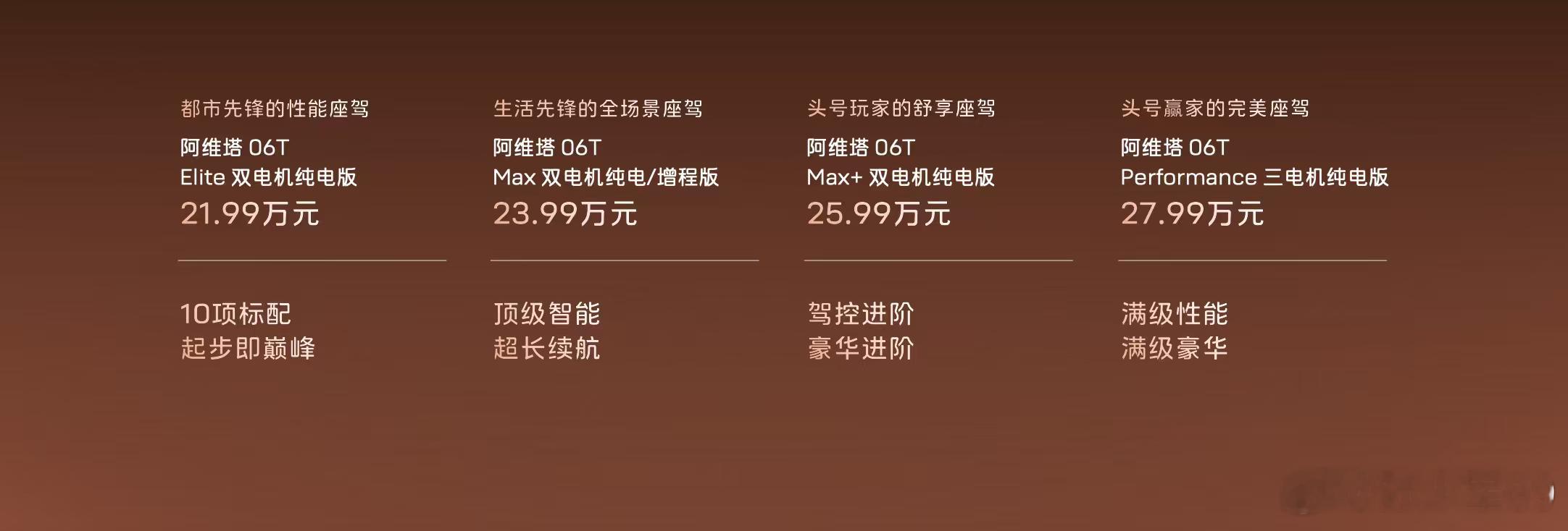 阿维塔06T下午也公布价格了，21.99万起