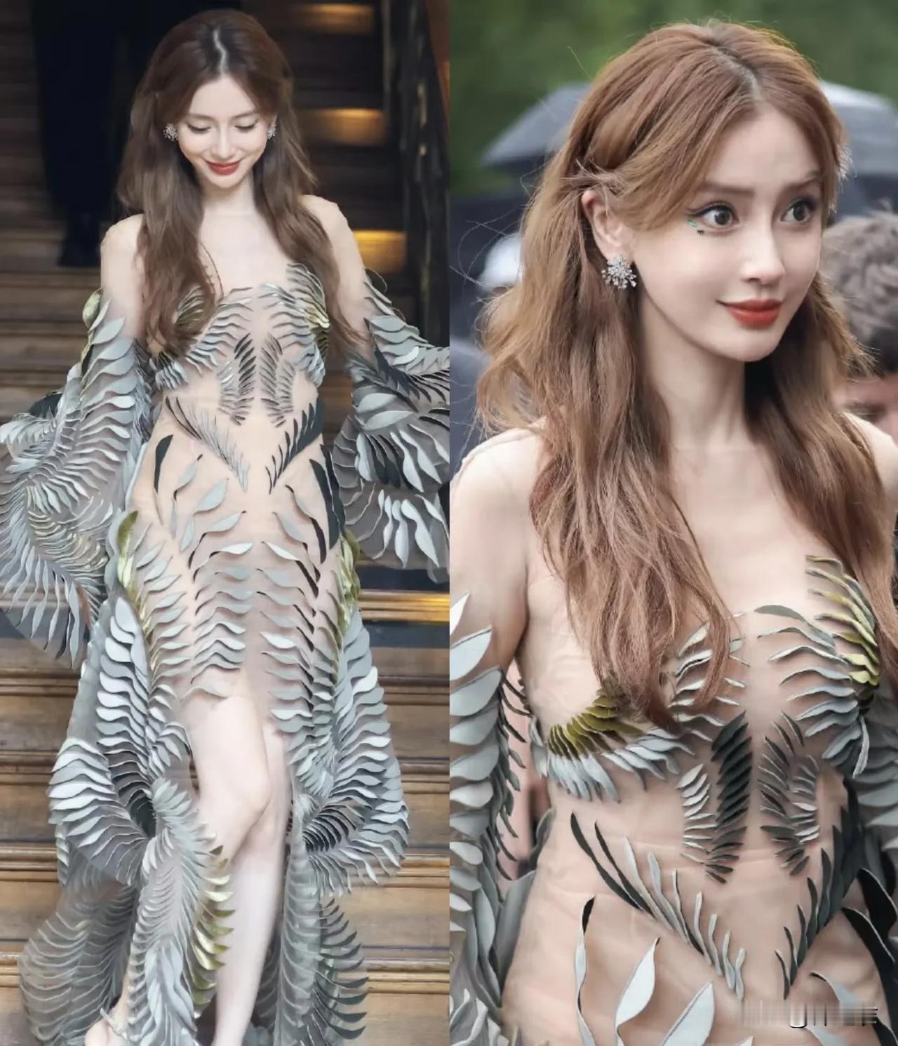 Baby很漂亮，衣服也很漂亮，但是两者结合在一起感觉不太适合。因为模特是偏中
