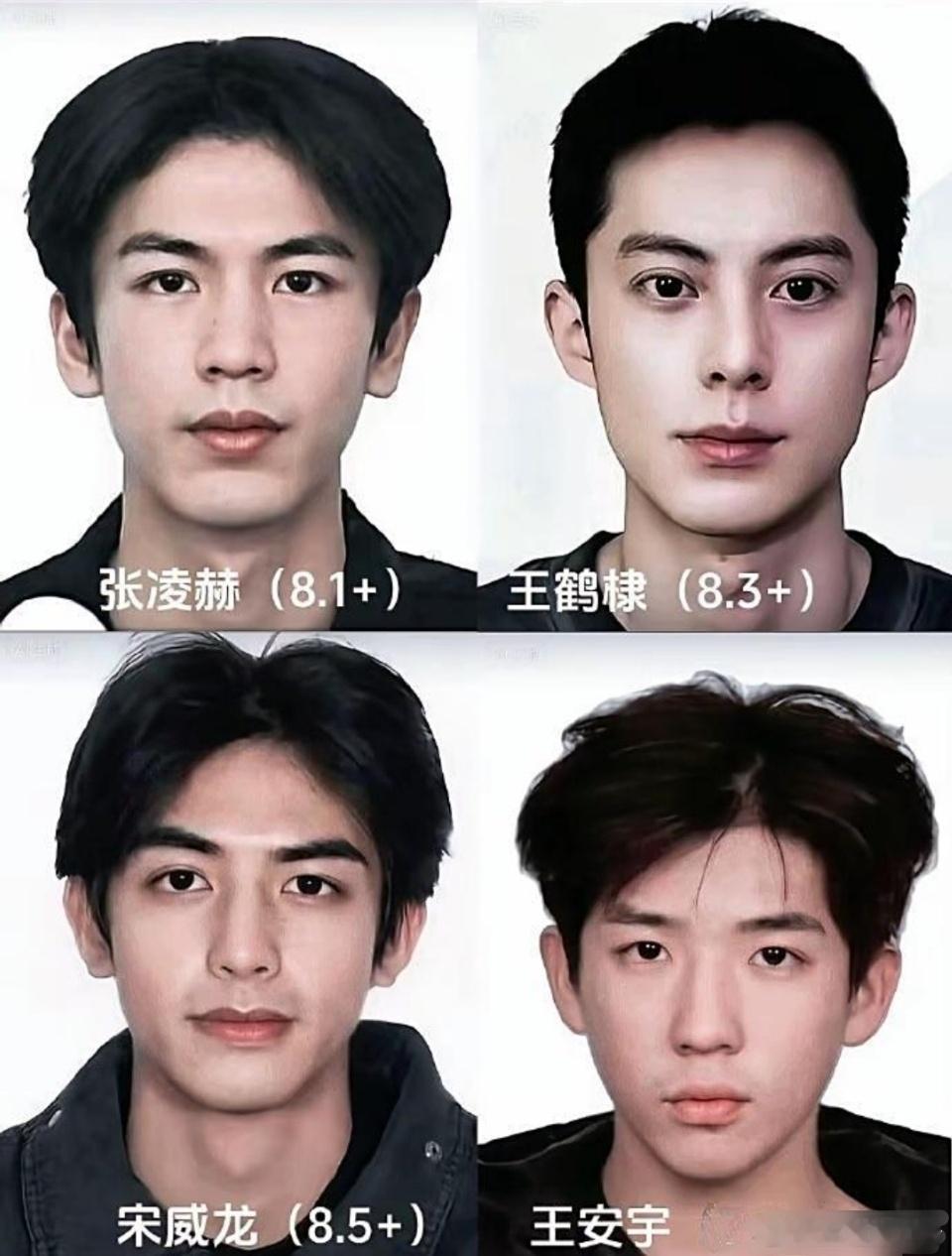 这就是四大男神的素颜​​​