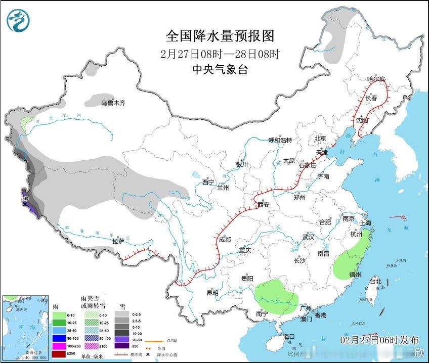 【西藏西部强降雪】今明两天，从中亚地区的庞大冷涡中，不断有短波槽东移，槽前暖湿气