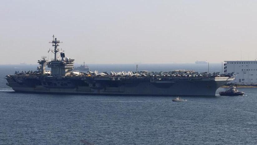 美舰“罗斯福”号抵达日本横须贺美国核动力航空母舰“西奥多·罗斯福”号于16日