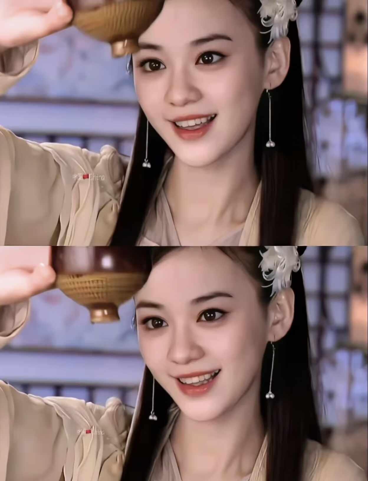 为啥现在没有这种类型的美女了❓圆滚滚的小鹿真的好亮眼，笑起来弯成月牙，现在不流