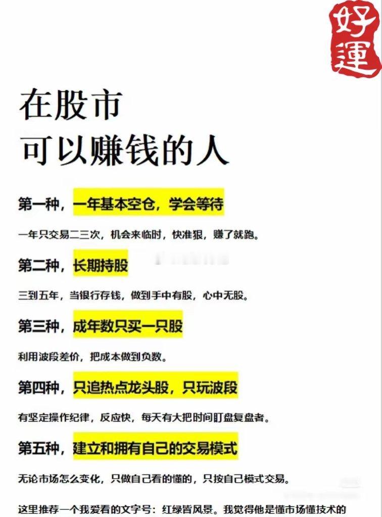 炒股要顺应人性，这六点就是克服人性的弱点！㊗️大家好运！