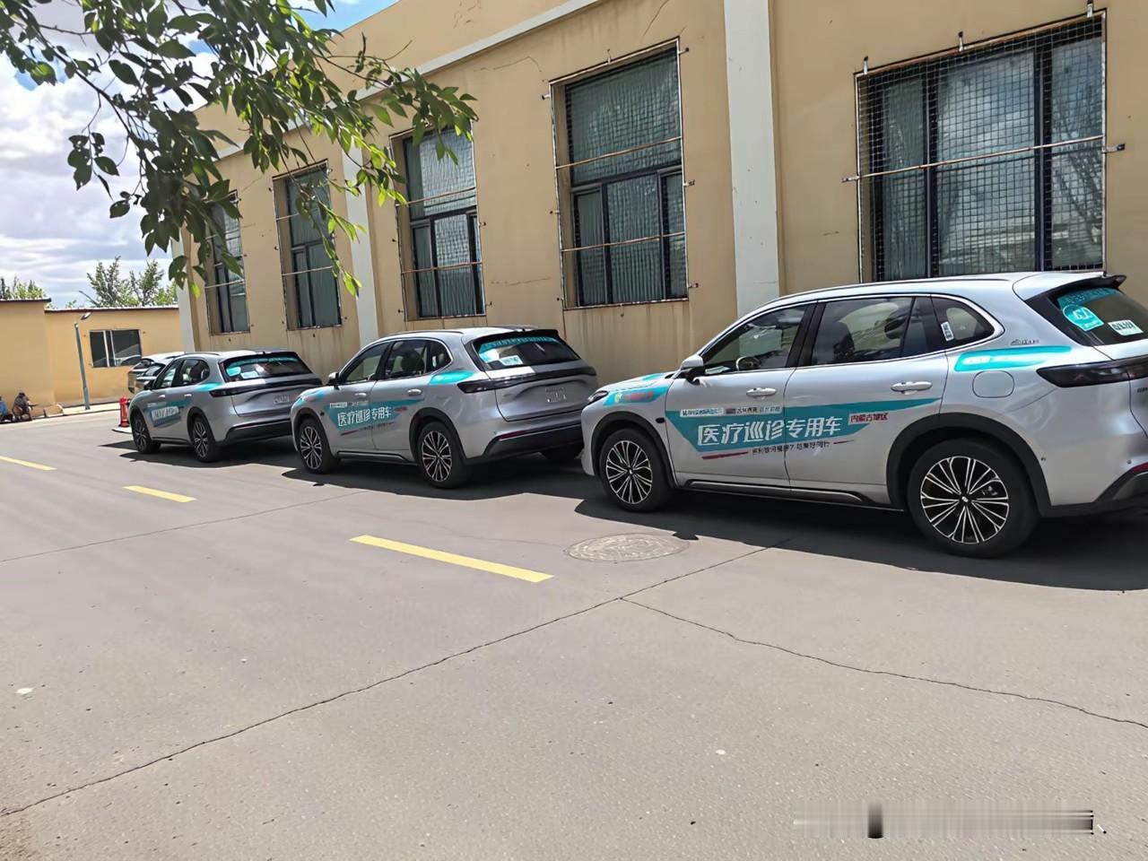 义诊活动的流程大概是这样的：开上义诊巡游专用车（没看到车牌），送志愿者到人多的地