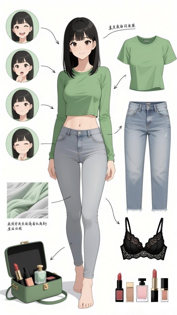 T恤牛仔裤穿搭拆解