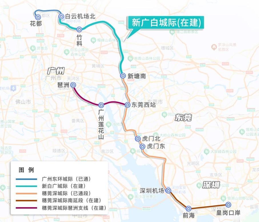 【新白广城际7月底开通】广州又一条城际即将通车！据广东交通披露，新白广城际力争7