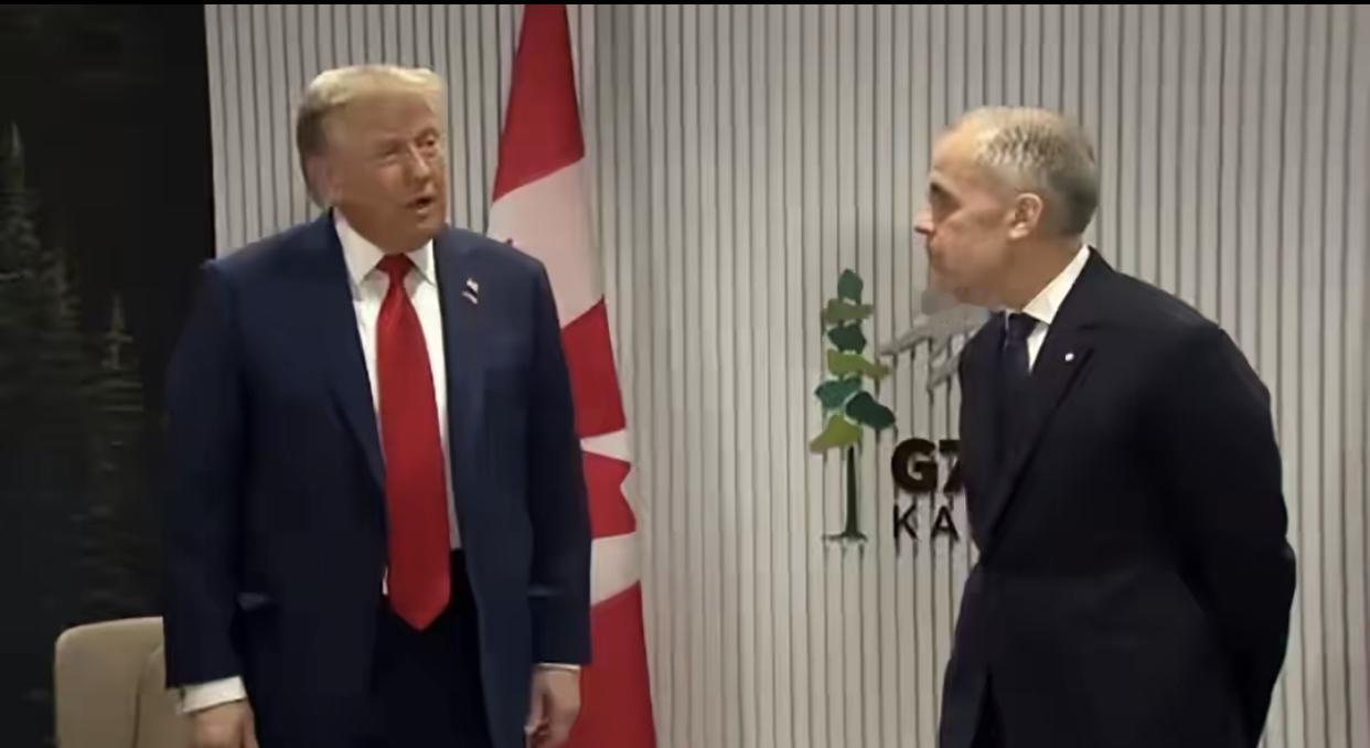 G7峰会现场一段私下对话意外通过收音设备完整流出，瞬间戳破美加在对华电动车管控上