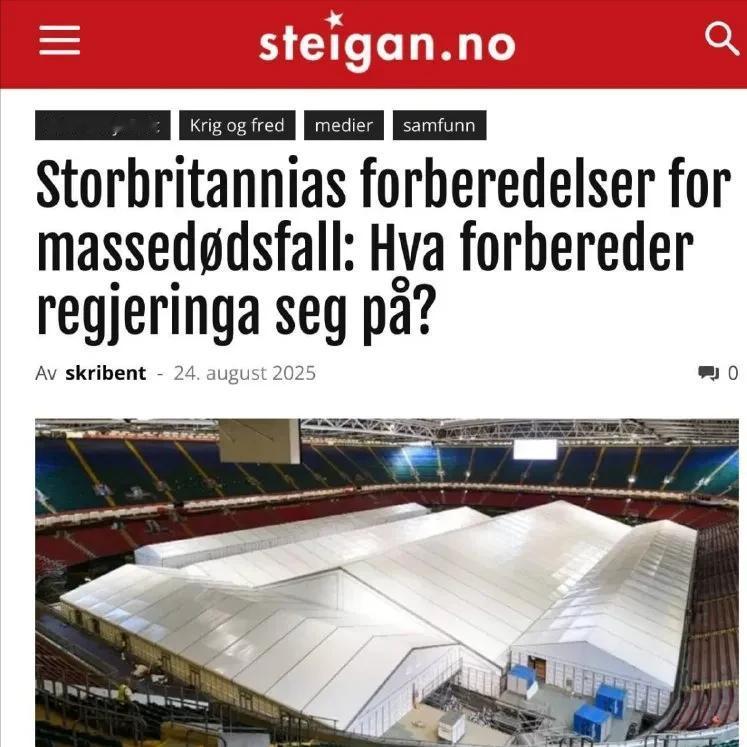 有报道称，英国正为潜在大规模死亡事件做准备，已秘密订购可储存数百具遗体的移动停尸
