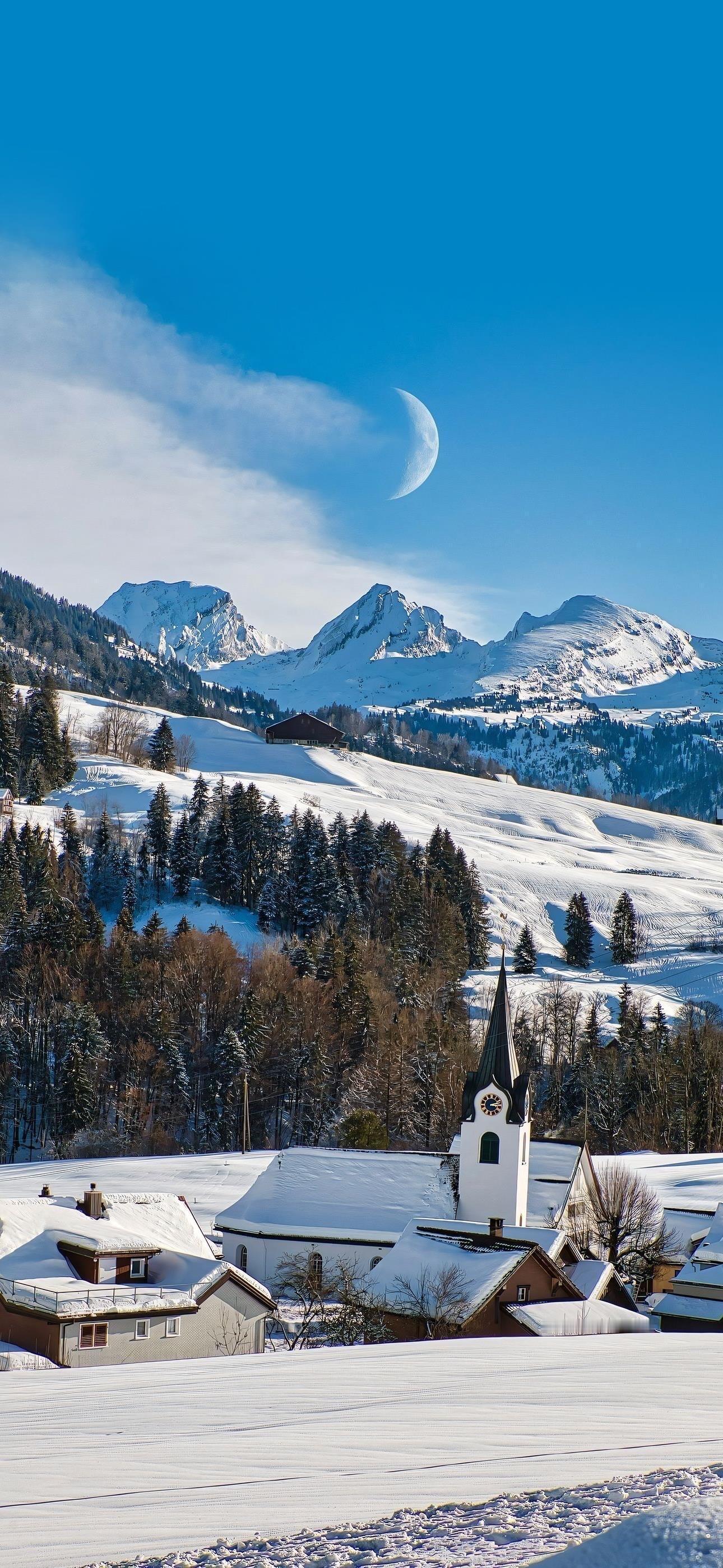 超高质量iPhone风景壁纸山峰湖泊和蓝天难道不属于我和我的灵魂