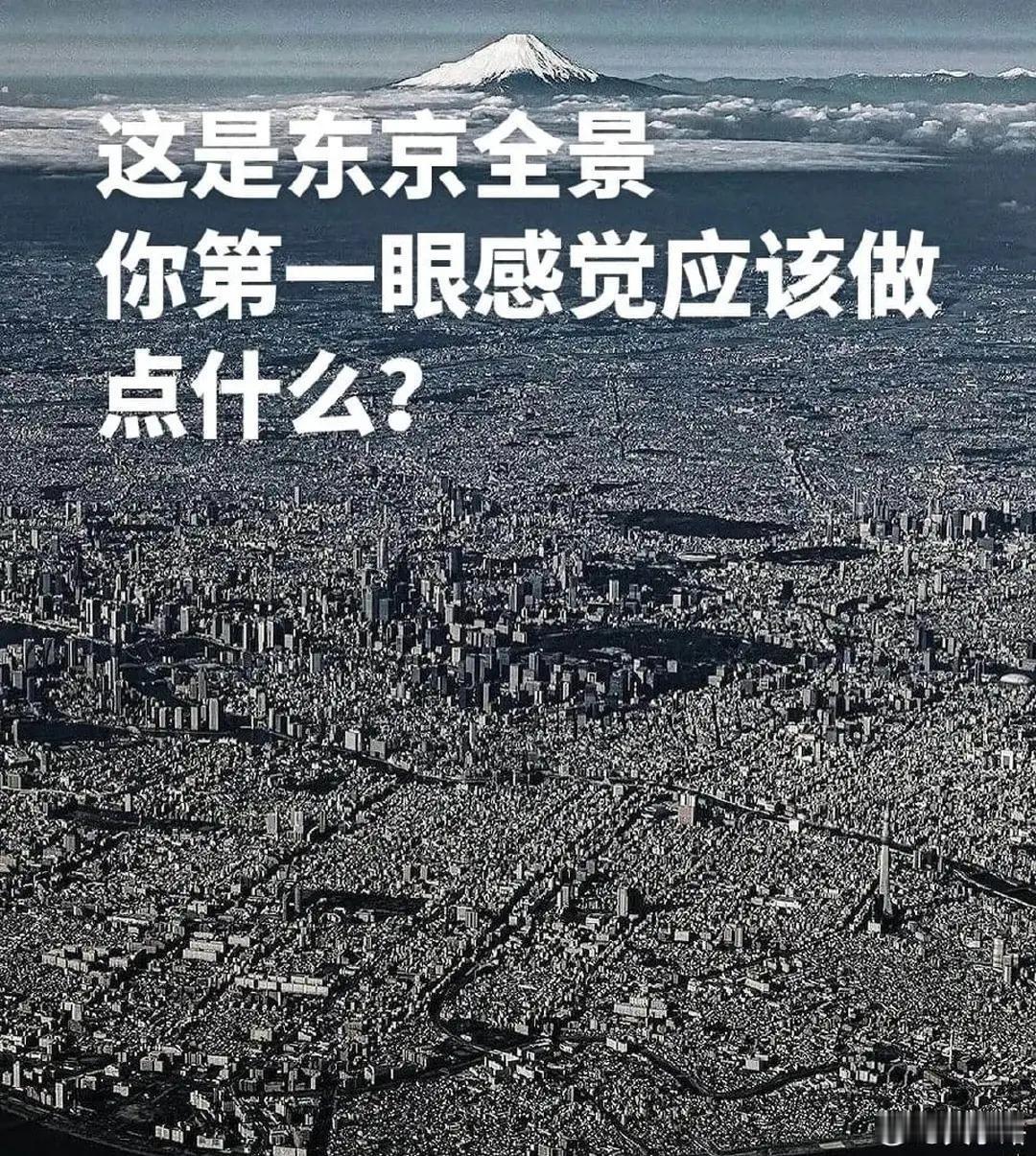 这是东京全景，你的第一眼感觉应该做点什么？东京常住人口超过1500万，是地