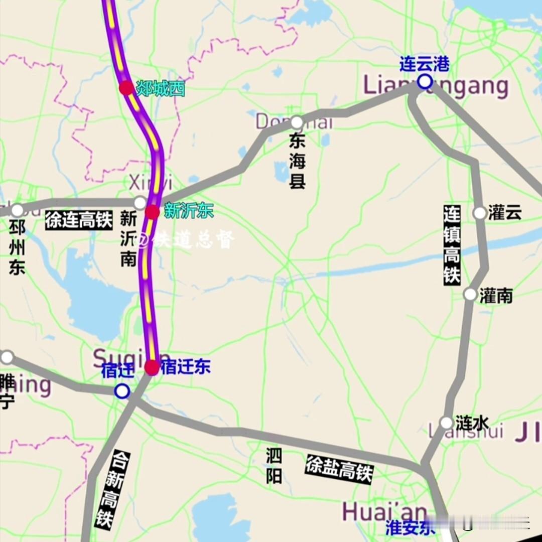 在京沪二通道宿迁段的规划建设中，采用成本集约型的最优实施方案：仅新建新沂东站至宿