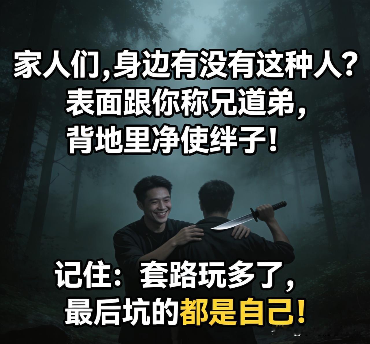 人活一世，真诚才是必杀技！玩套路的人，早晚栽跟头！“家人们，身边有没有这种人