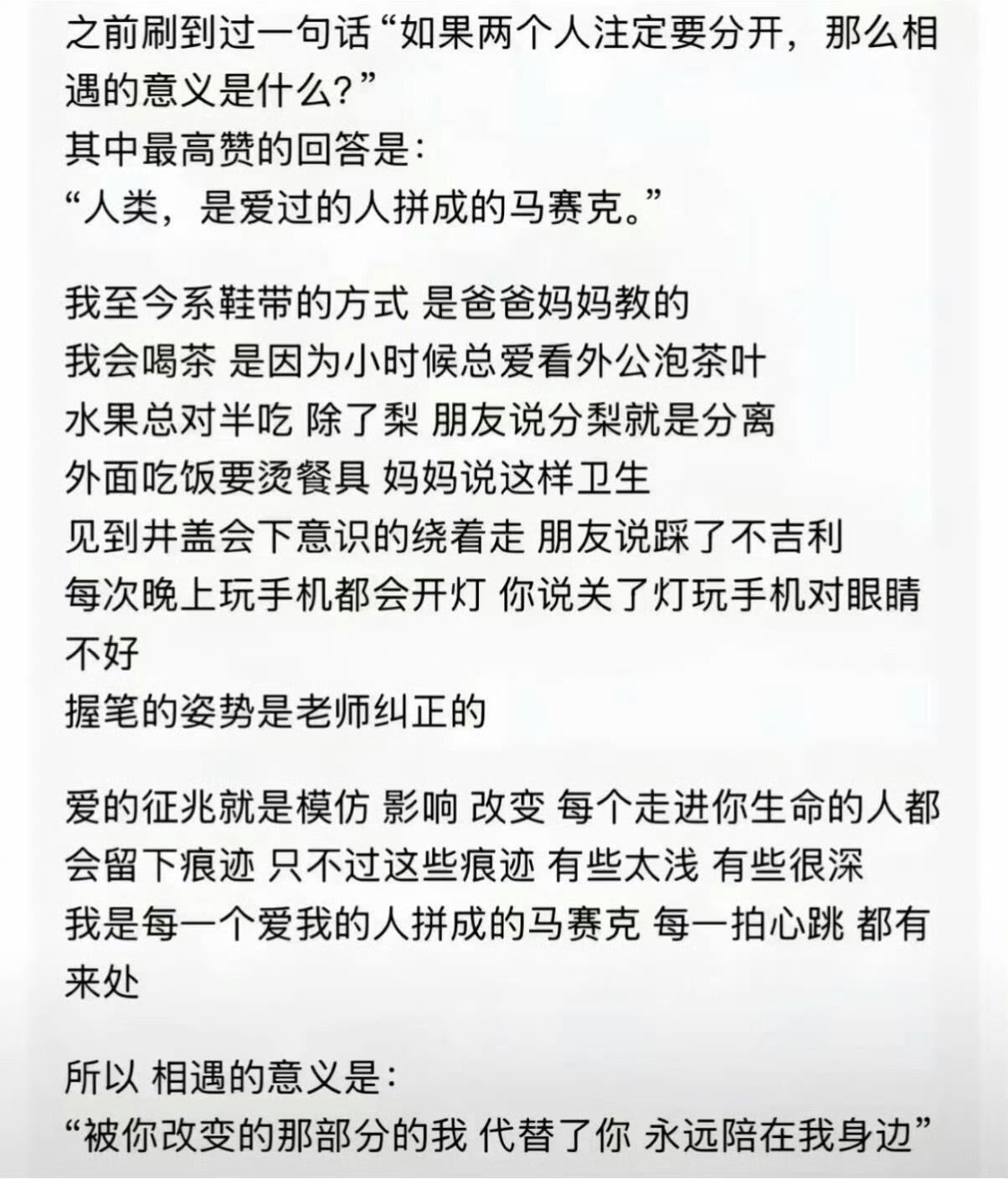 人类是爱过的人拼成的马赛克​​​
