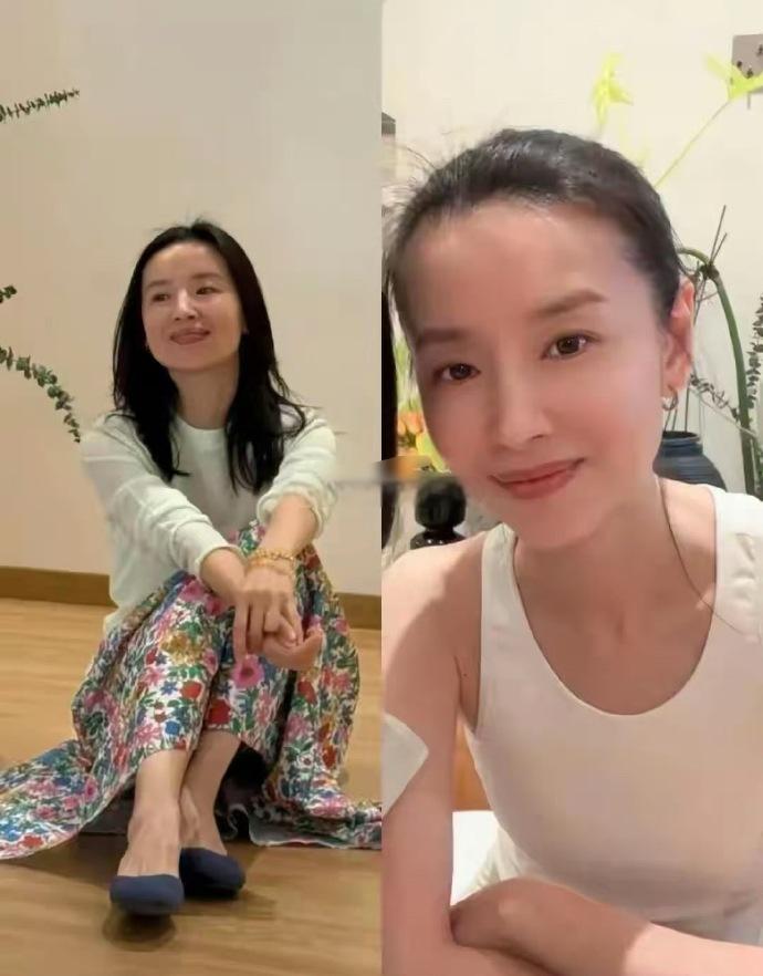虽然四十多岁了，身材依然很少女。