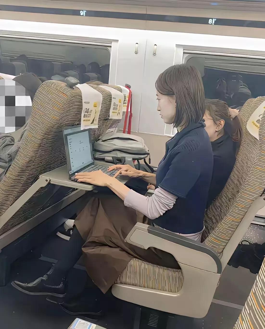 每次坐高铁都会遇到这样忙碌的人她的工资应该很高吧