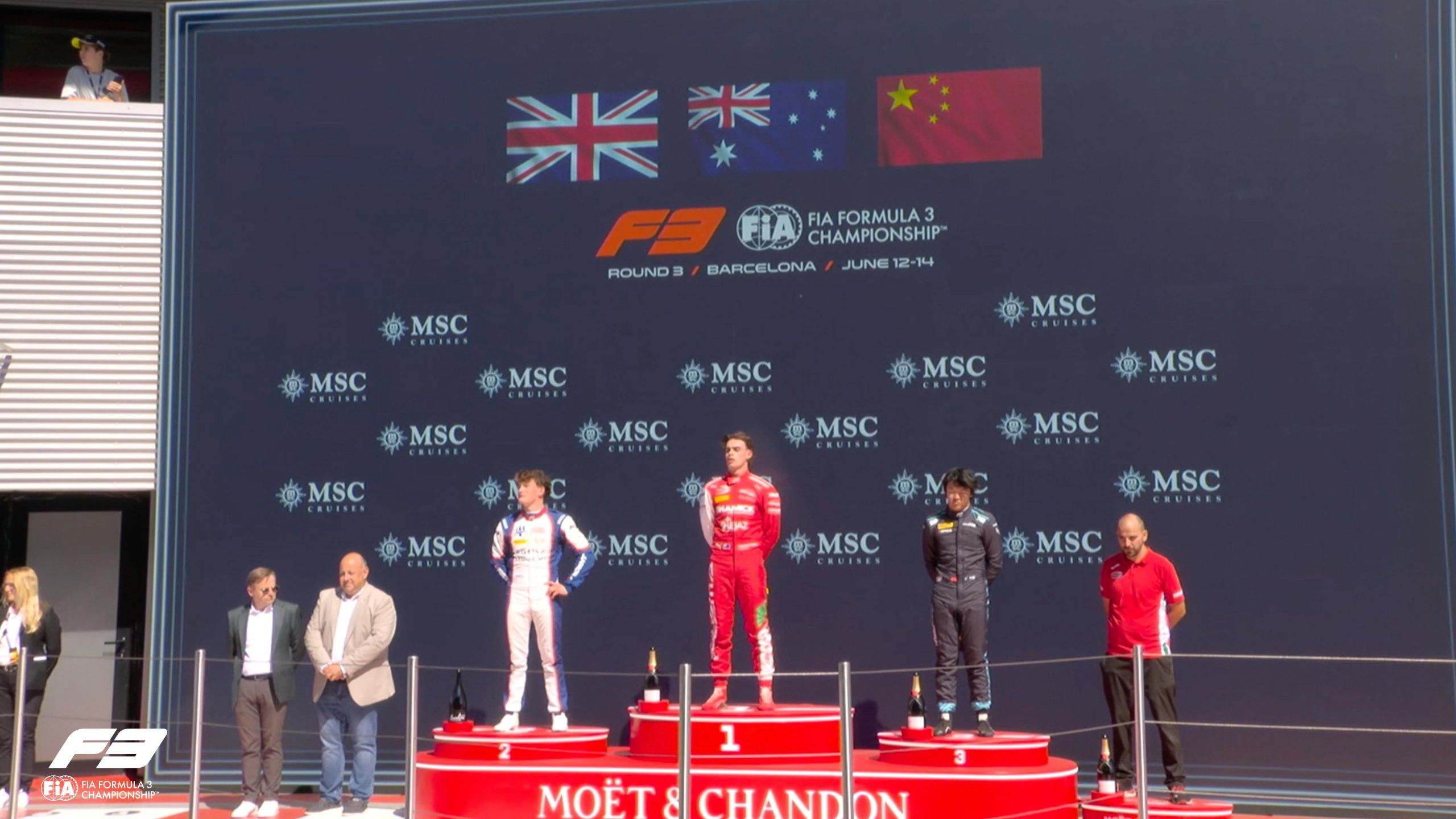 祝贺小谢再度登台！F3巴塞罗那冲刺赛季军！F32026F1巴塞罗那大奖赛