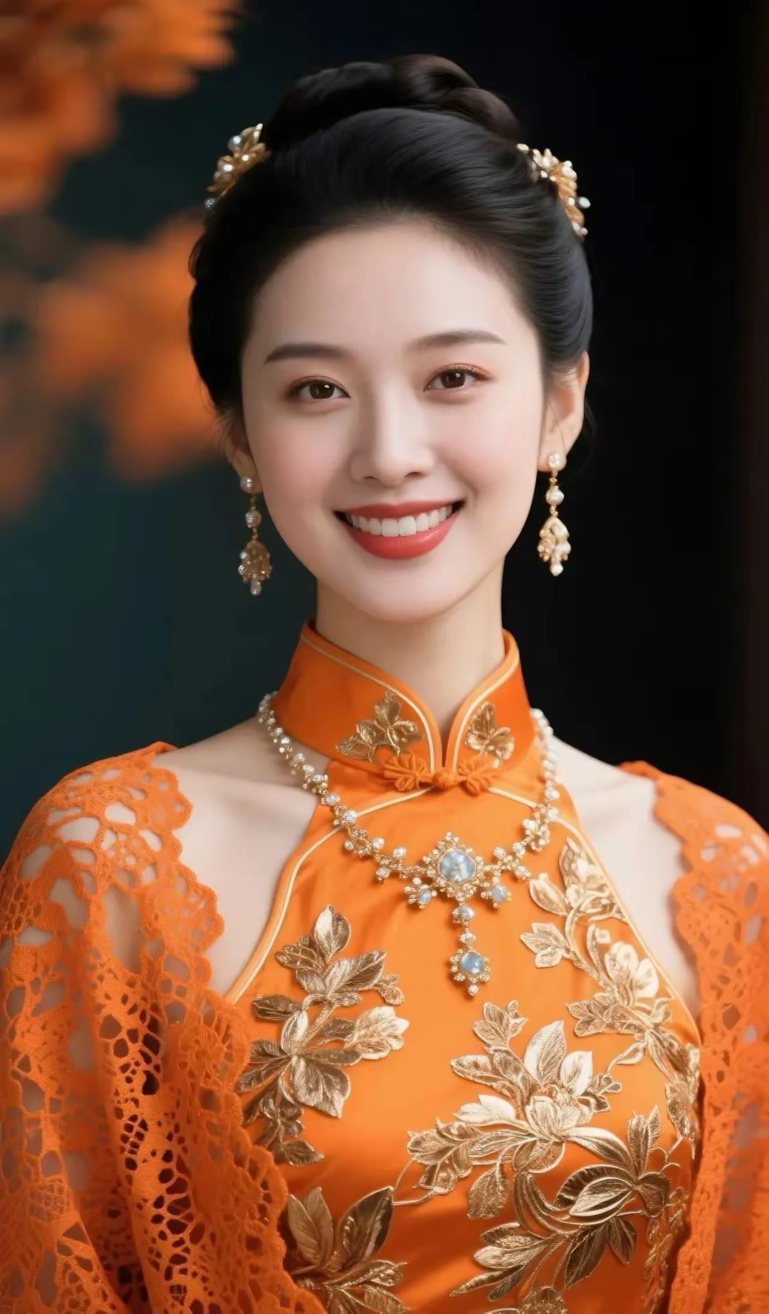 惊艳的东方美人，复古旗袍的优雅韵味