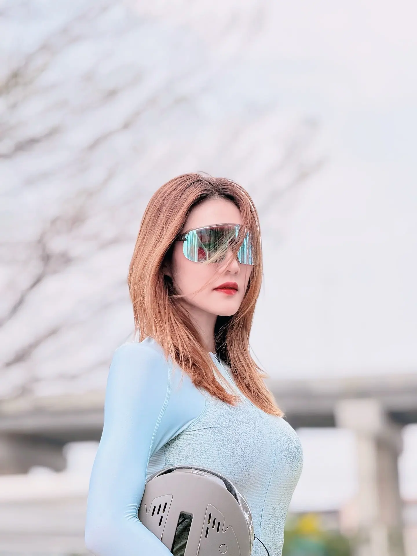 甜妹穿搭随意拍 女骑 骑行 骑行装备 公路车