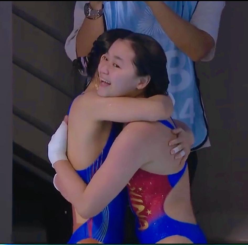 婵宝复出首秀，携队友拿到女子团体十米跳台双人冠军！网友：漂亮！网友觉得婵宝是