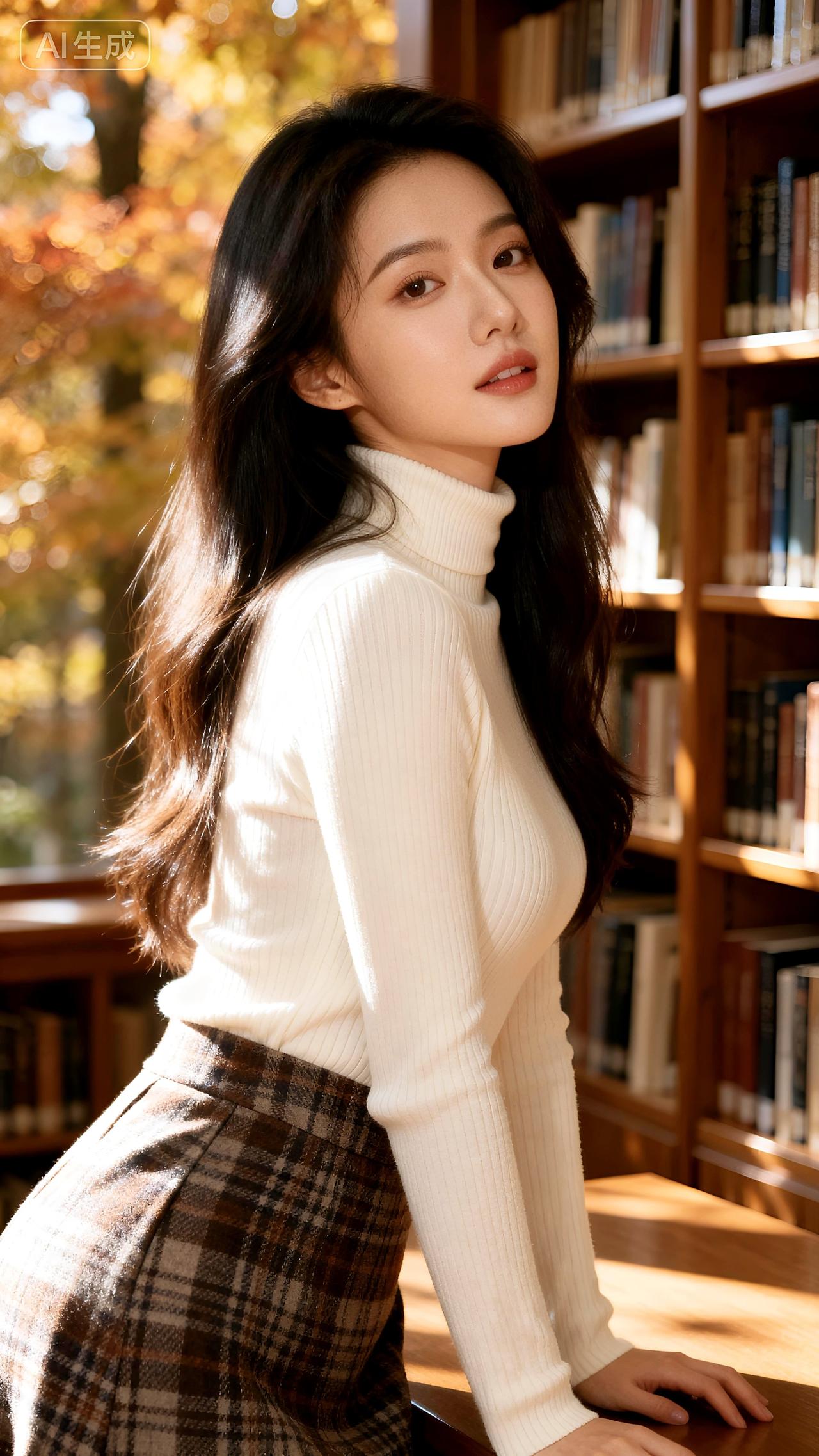 秋光与书页私语，她拾起一室静谧的温柔。壁纸写真神图壁纸有哪些小清新的手机