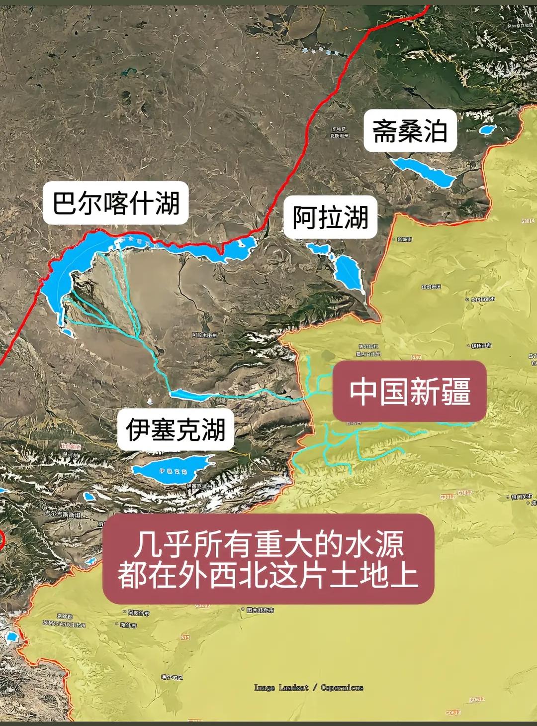 新疆这外围确实有很多的湖，而且蓄水量巨大的淡水湖！如果大家去过北疆，就发现在