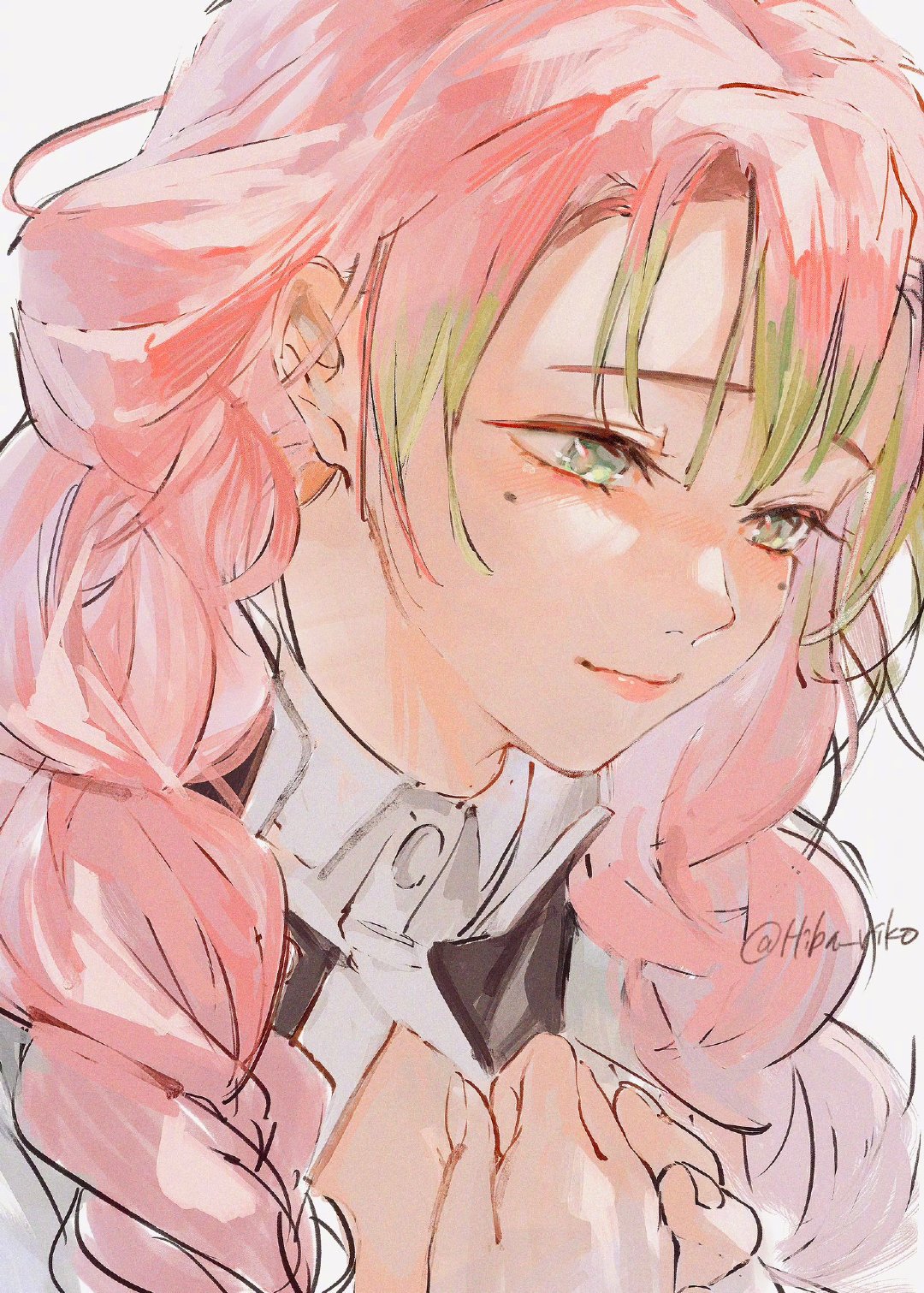 鬼灭之刃温柔美丽的甘露寺蜜璃绘：ひばりこ