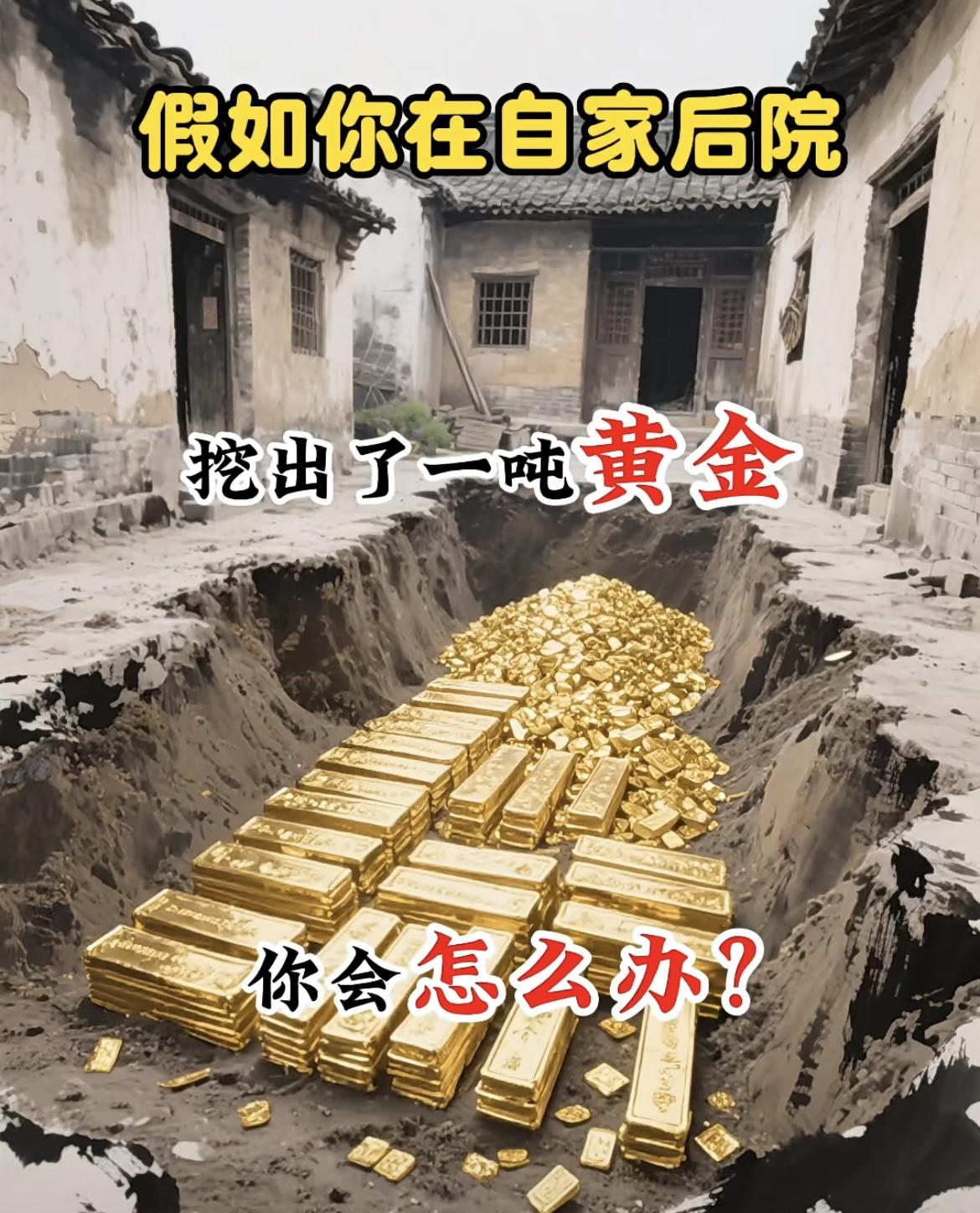 “如果你挖到黄金，你会怎么办”[doge][doge][笑着哭]