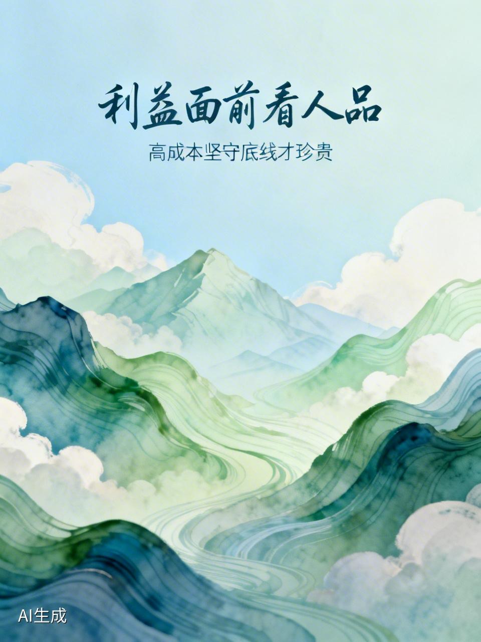 我认同“利益面前看人品”这一说法。平常大家没利益冲突时，都能表现得善良得体。可一