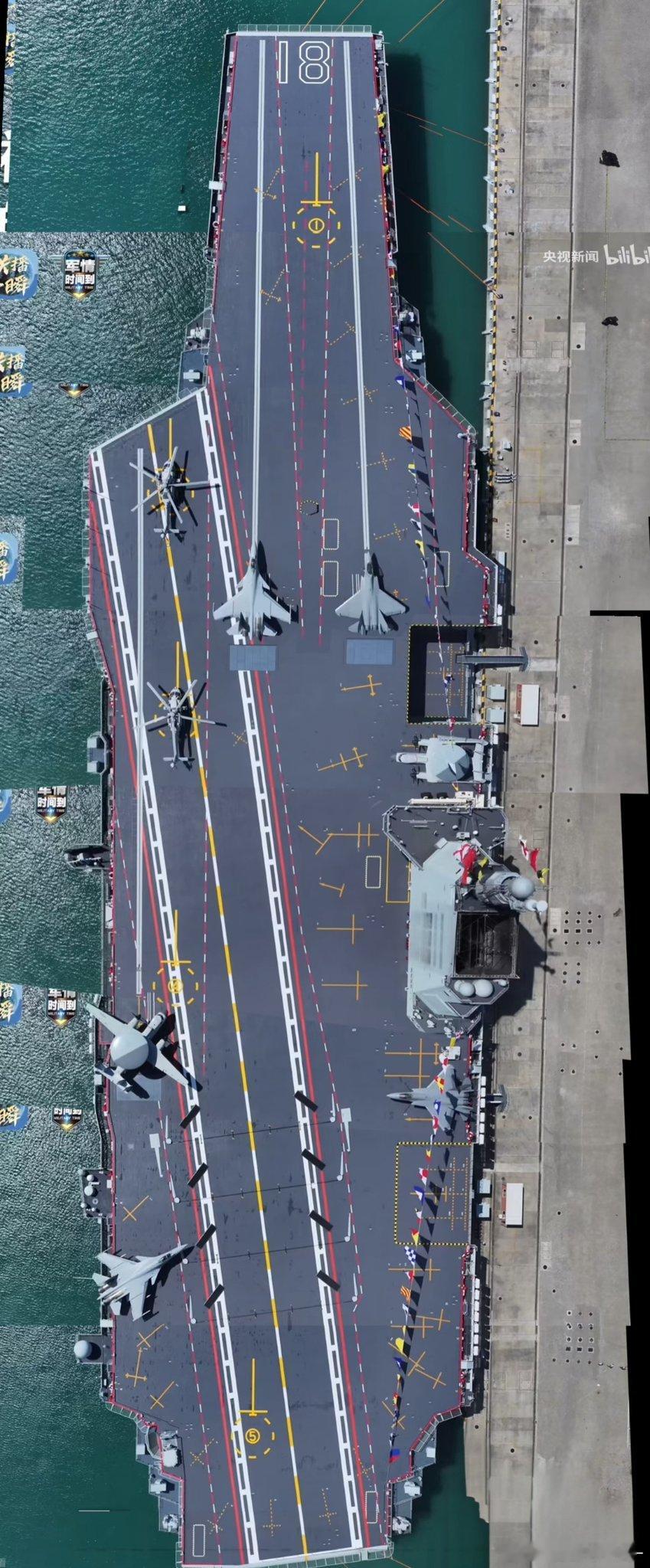 福建舰俯视图，超清大图！