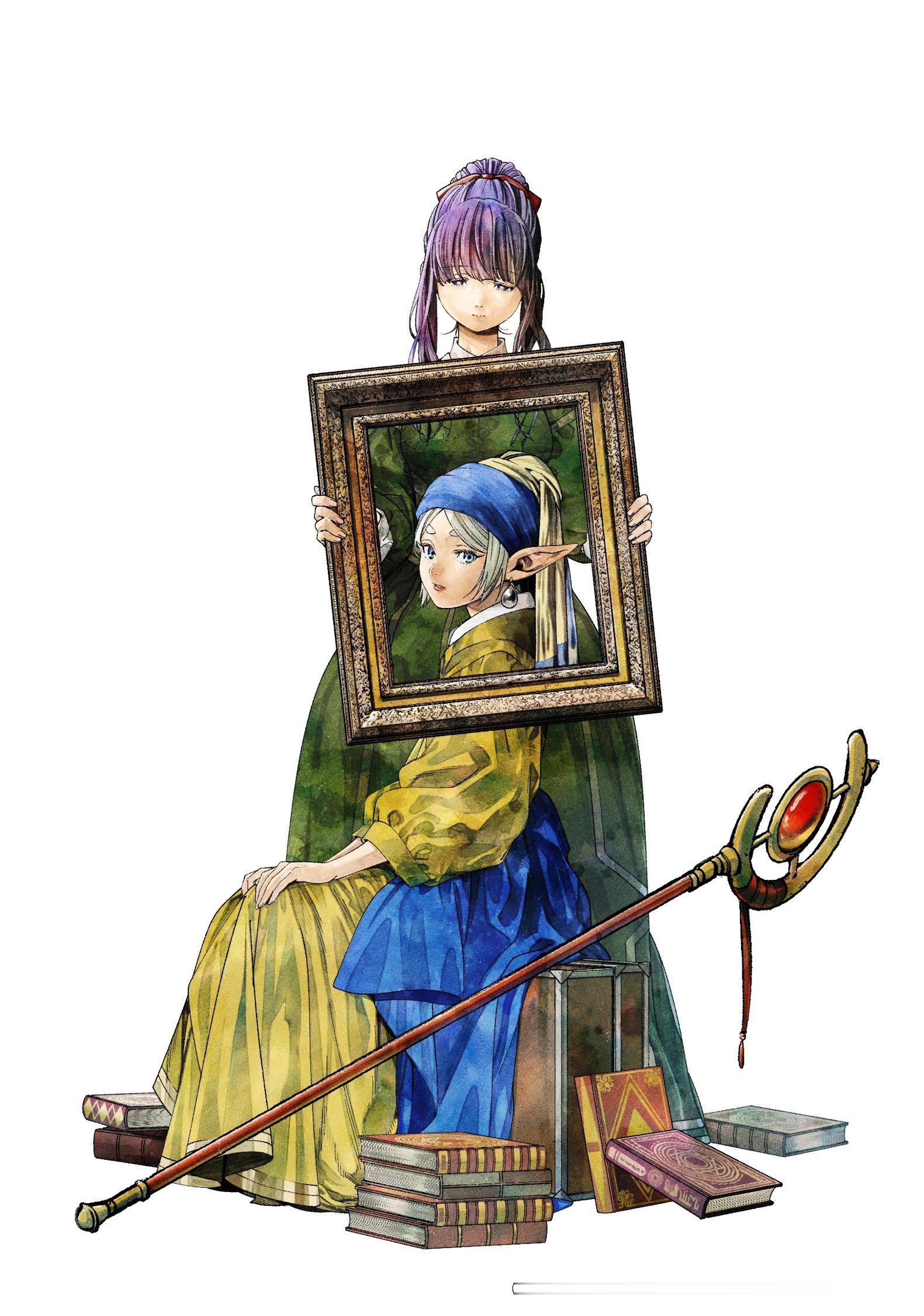 葬送的芙莉莲×戴珍珠耳环的少女官方联动插图