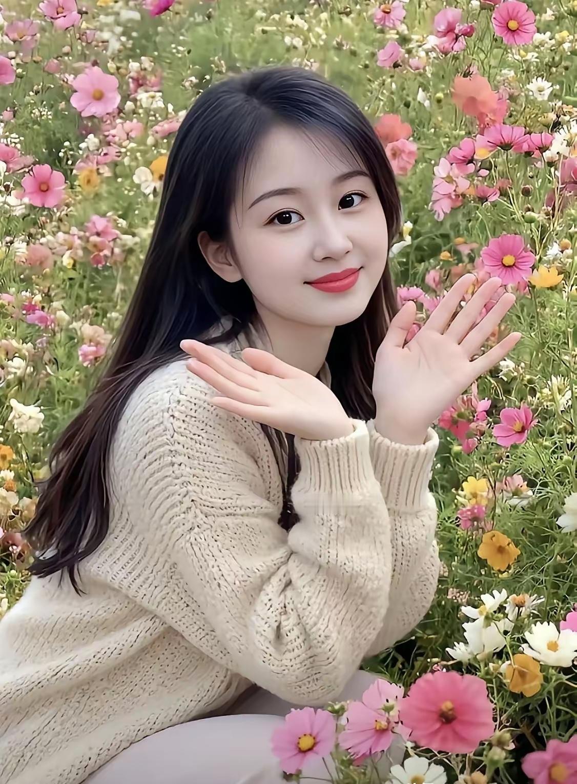 在花海中微笑，与自然共舞🌸🌼🌻