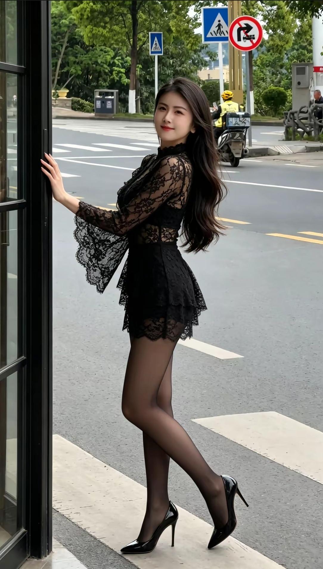 黑丝美女