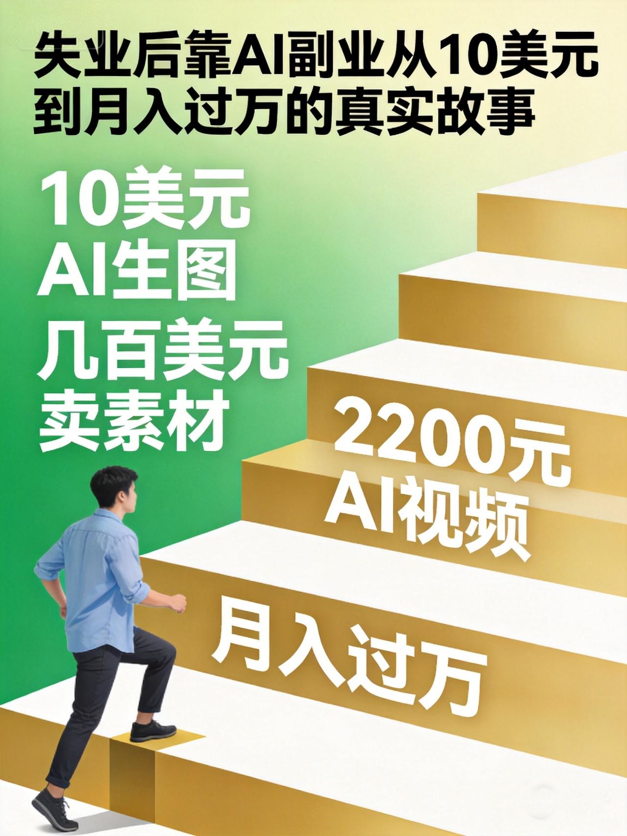 失业后靠AI活着：从10美元到月入过万分享一个真实案例，看哭了不少人。失