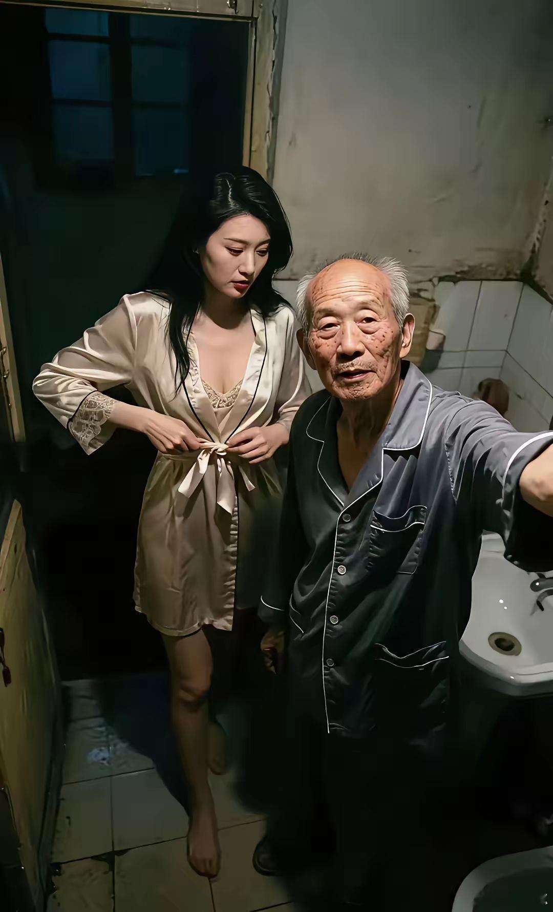 半夜碰见儿媳，非要拉着我来张合照