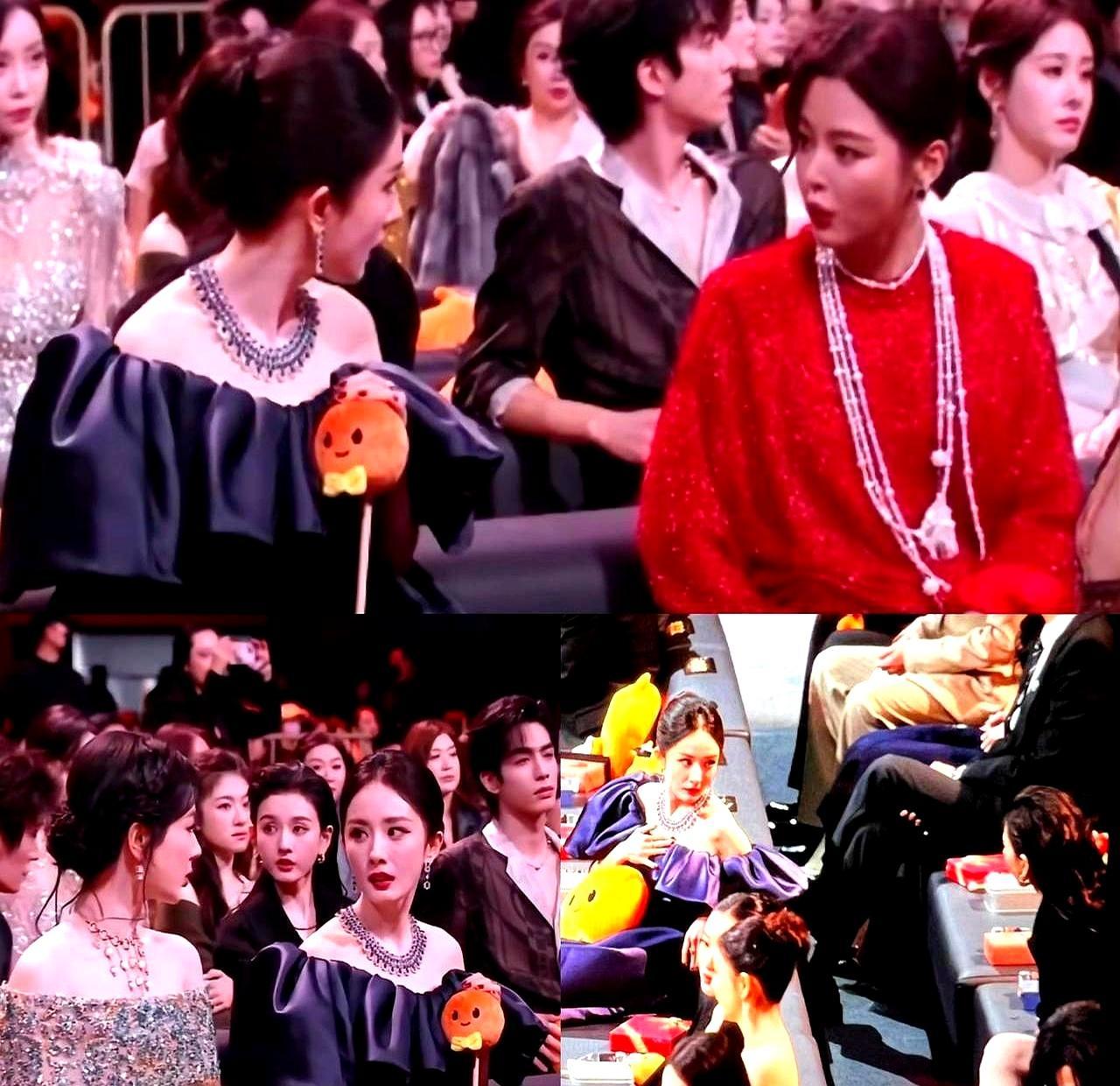 微博之夜的沙发上，肖战的名牌被人撕下，杨幂工作室连夜喊话主办方。原本的三人