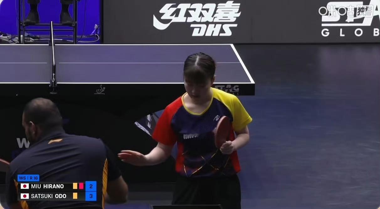 平野美宇🇯🇵被让二追三了[吃瓜]，刚刚结束的一场WTT球星挑战赛马斯喀