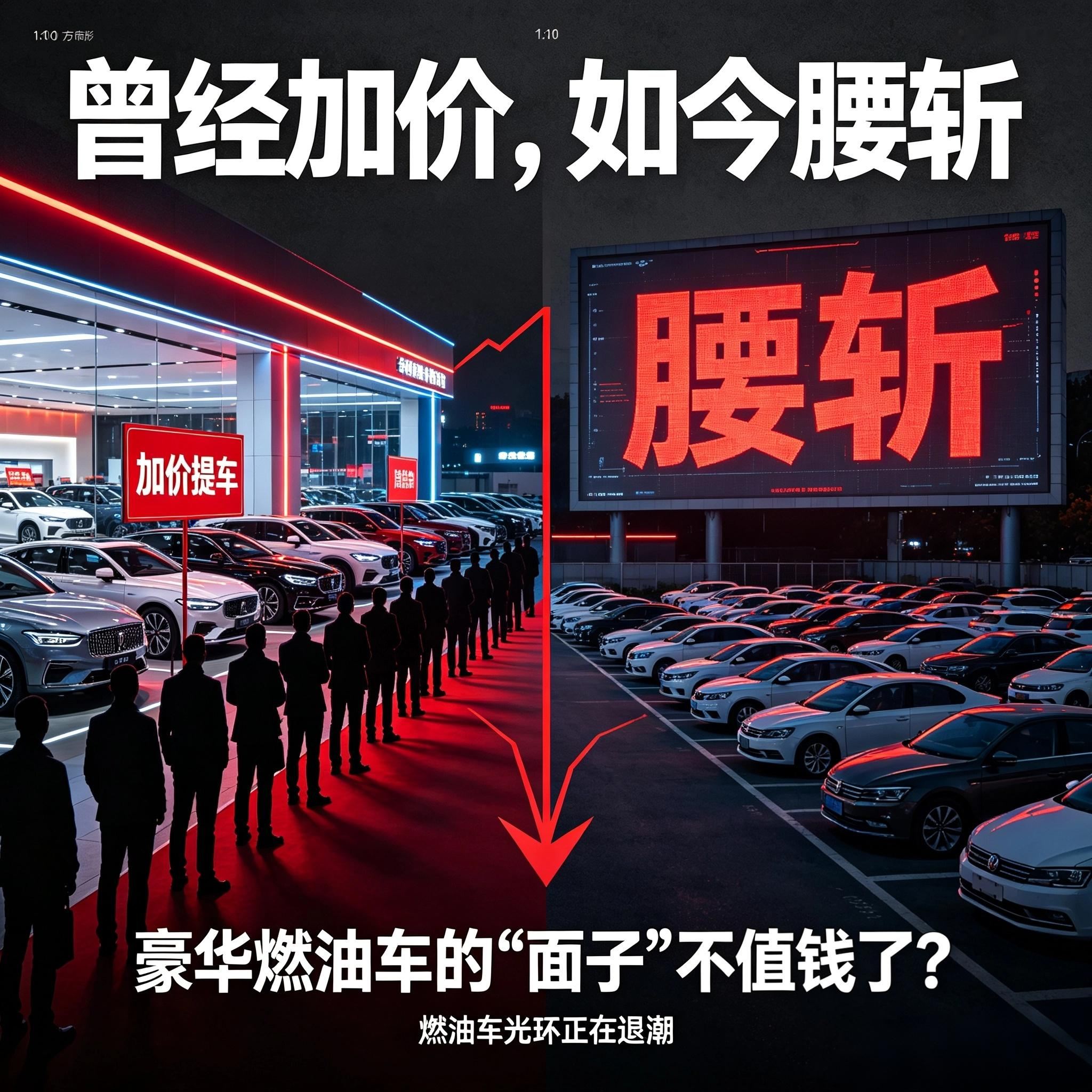 曾经加价，如今腰斩：豪华燃油车的“面子”不值钱了？三年前，奔驰E级要排队、宝马5系要装潢、奥迪A6L