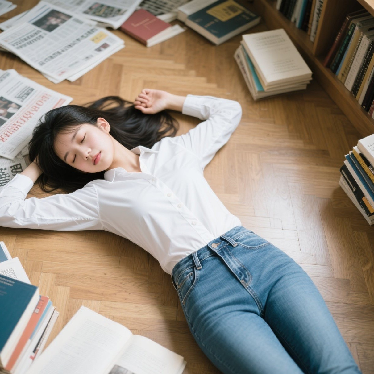 慵懒美人侧卧风情摄魂香