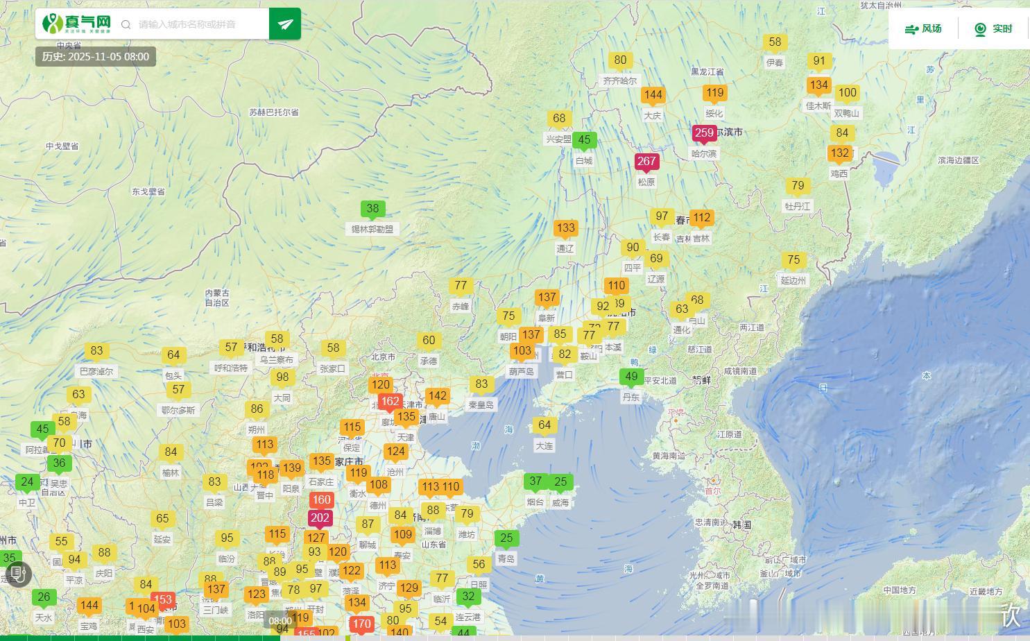 【低能见度天气】今晚到明天，雾、霾、沙尘都有。从今天空气质量监测看，华北一带的污