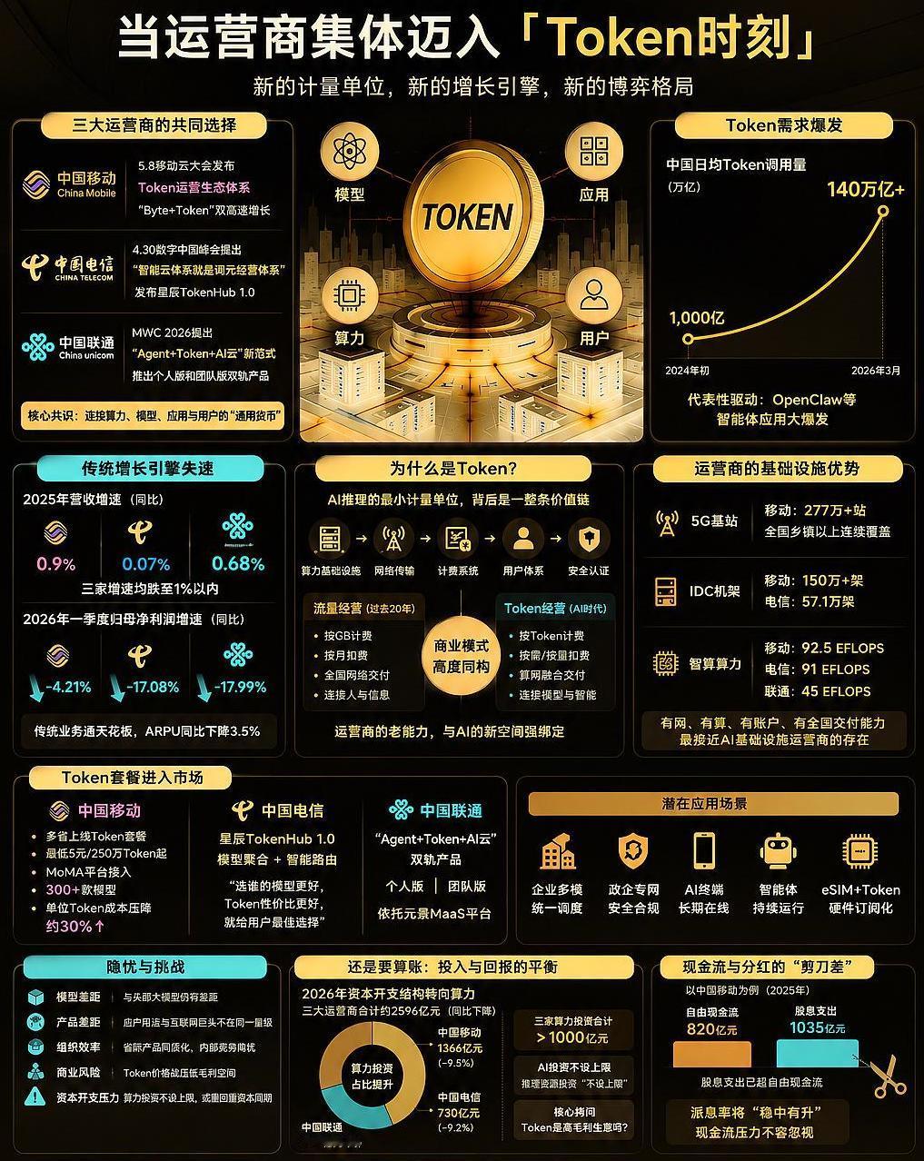 三大运营商迎来新的炒作？之前因为税提高的因素，三大运营商一波调和增。如今则呈现一