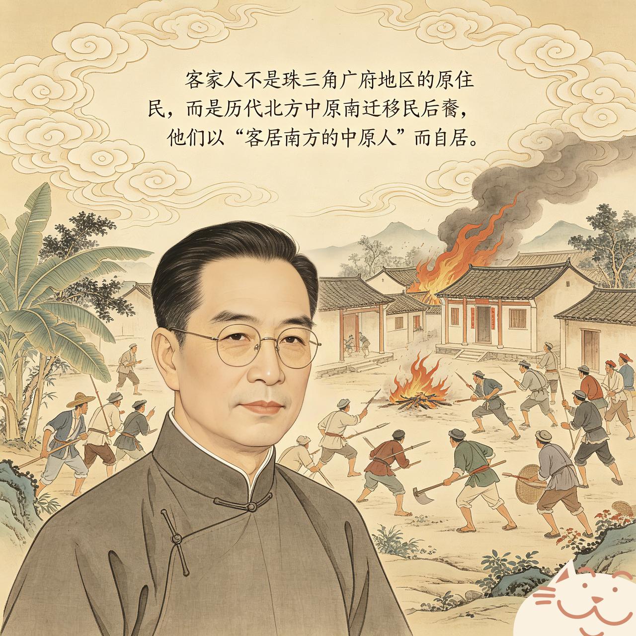 所谓“客家人”(移民-外来户)这个称呼，最早其实是明清时期，广东珠三角广府地区(