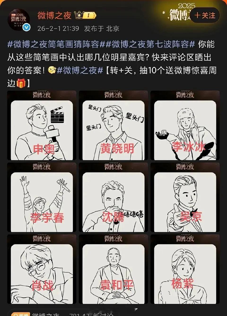 微博之夜第七波的阵容解析，是这些吗？！微博之夜第七波阵容