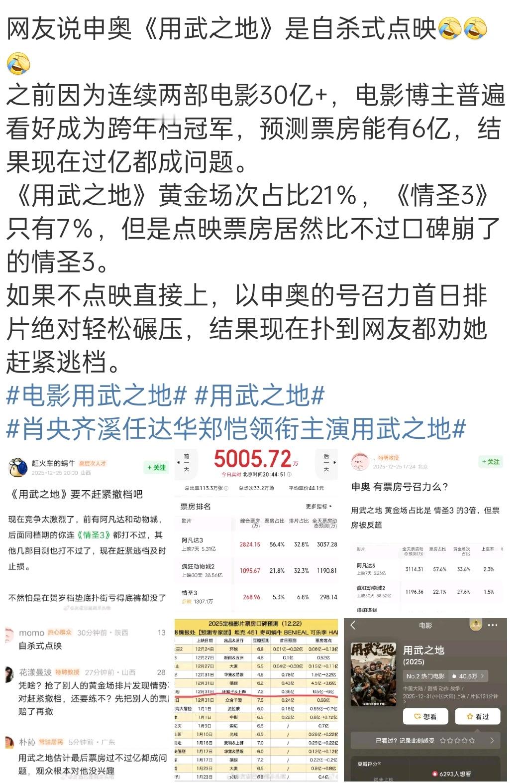 跨年档的电影差不多提前了一个星期多点映，也不知道怎么想的，点映只会对口碑好的电影