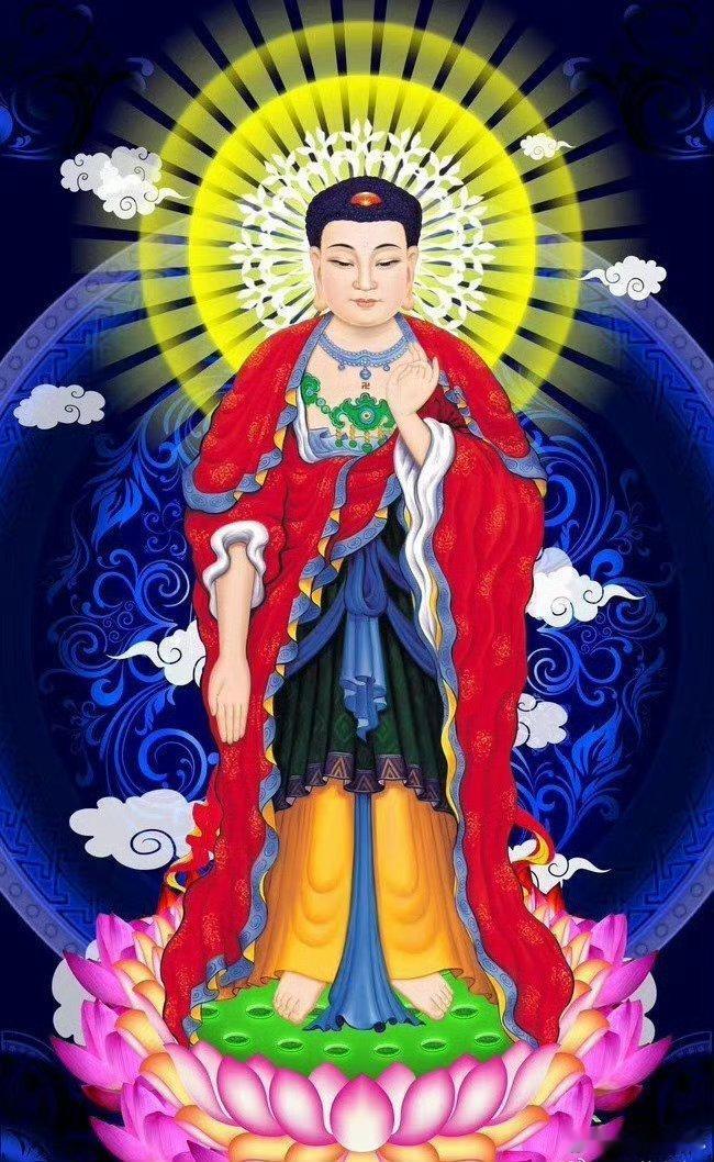【阿弥陀佛心咒】阿弥陀佛一字心咒（嗡阿弥德瓦舍）是阿弥陀佛摄引众生往生极乐