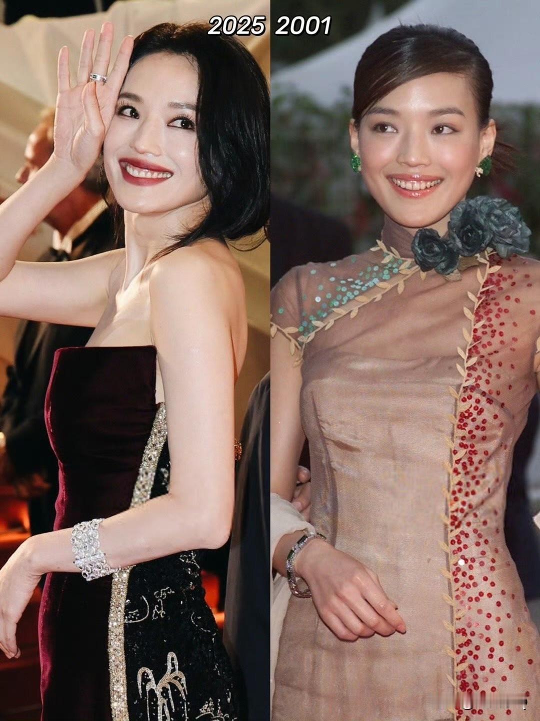 24年过去了，舒淇再次亮相戛纳红毯，除了气质变成熟稳重之外，她真的没有太大变化。