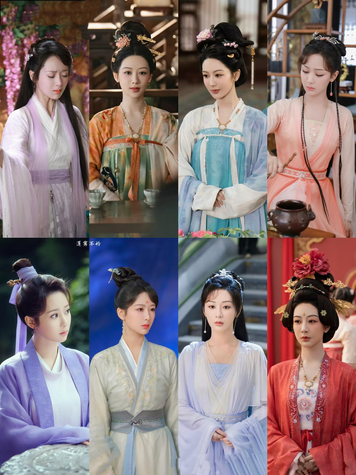 以前女演员古装造型好多元，人物形象很鲜明。