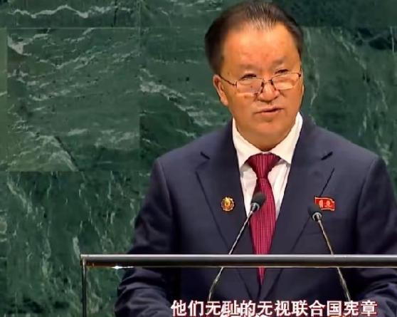 朝鲜直接挑明了？朝鲜外务省副相金仙景在联合国大会上说，日本当年的军国主义政权