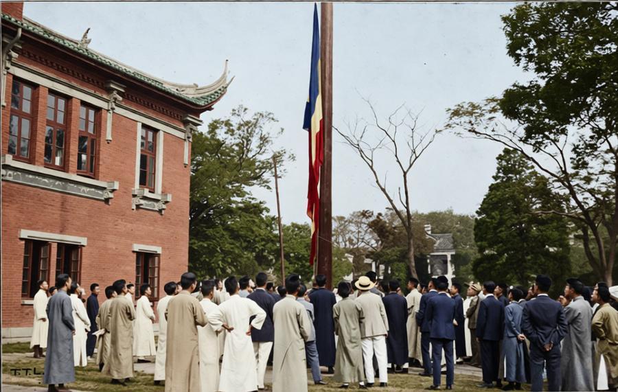 这张珍贵的老照片，拍摄于1925年6月3日的圣约翰大学校园内，正是五卅惨案爆发后